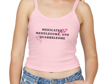 Medizinisches Meddlesome Quarrelsome Crop Tank Top, Herz-Grafik-T-Shirt