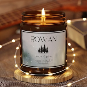 Vela perfumada de espino blanco de serbal / Tarro de cera de soja de 9 oz imagen 1