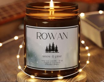 Vogelbeer Weißdorn Duftkerze | Soja Wachs Glas 9oz