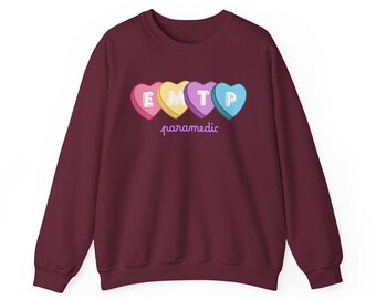 EMT-P Candy Hearts Sanitäter Rundhals-Sweatshirt - Vier Farben erhältlich | Sanitäter | EMS
