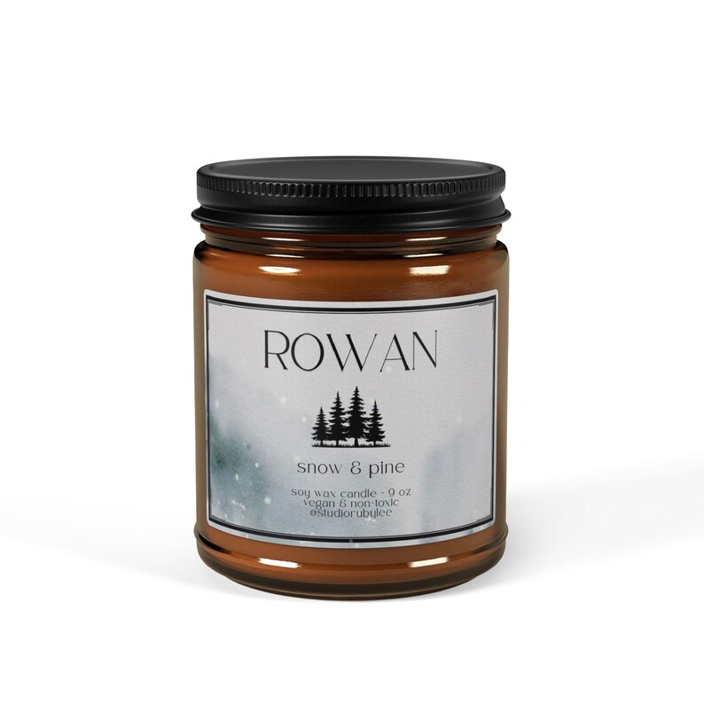 Vela perfumada de espino blanco de serbal / Tarro de cera de soja de 9 oz imagen 2