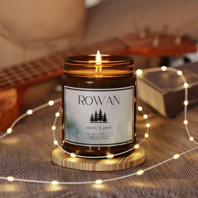 Vela perfumada de espino blanco de serbal / Tarro de cera de soja de 9 oz imagen 1