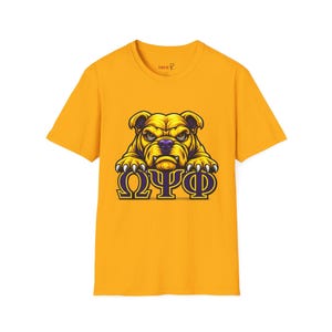 Omega Psi Phi Shirt Que Dog Tee Omega Psi Phi Bulldog Shirt Purple Gold Fraternity Shirt Unisex Greek Apparel
