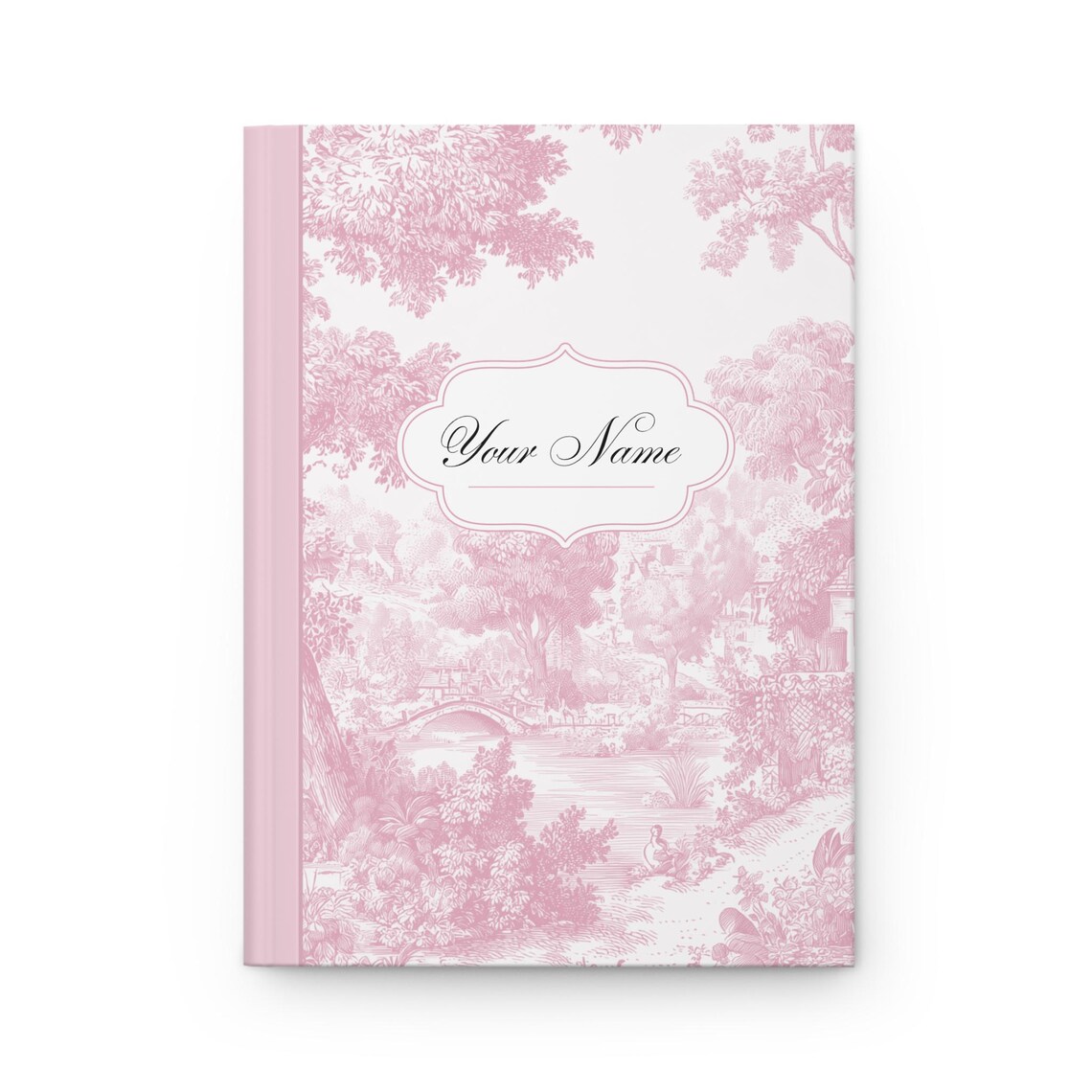 Personalized Pink Toile De Jouy Hardcover Notebook, Custom Journal - Etsy