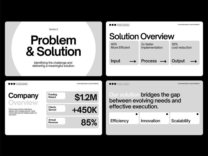 Modern business presentation template in Canva featuring 60+ professional slides for startup pitch deck, investor presentation, business plan presentation, and corporate strategy deck. Minimalist pitch deck template with infographics, charts, market analysis slides, financial overview, revenue model, sales forecast, competitive landscape, roadmap, and fully editable Canva presentation design for entrepreneurs and consultants.
