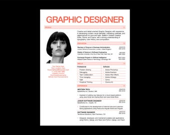Designer Resume Template Creative CV Cover Letter Fully Editable A4 & US Letter