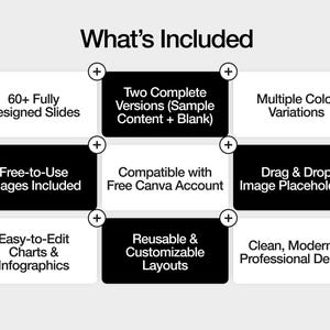 Modern business presentation template in Canva featuring 60+ professional slides for startup pitch deck, investor presentation, business plan presentation, and corporate strategy deck. Minimalist pitch deck template with infographics, charts, market analysis slides, financial overview, revenue model, sales forecast, competitive landscape, roadmap, and fully editable Canva presentation design for entrepreneurs and consultants.