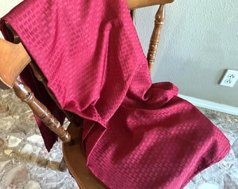 Dark Red Polyester Fabric Tablecloth