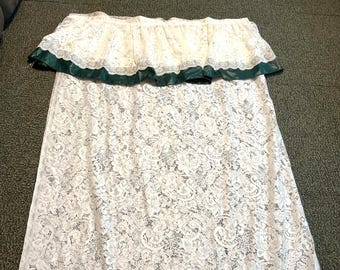 Lace Shower Curtain with Valance
