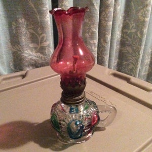 Oil Lamp=Vintage Oil Lamp-Mini Oil Lamp