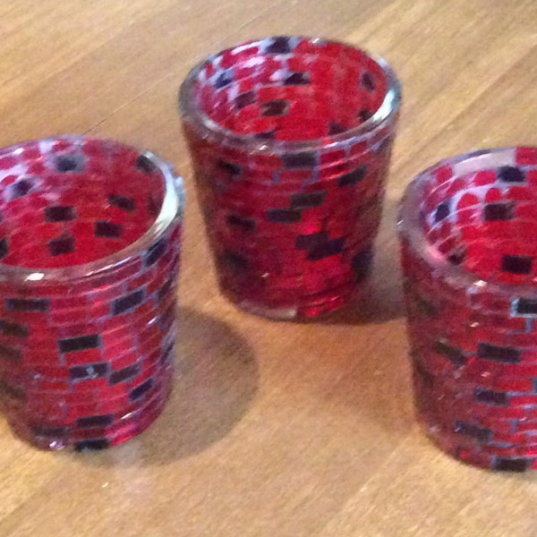 Votive Cups-Red Votive Cups-Glass Votive Cups-Candle Cups