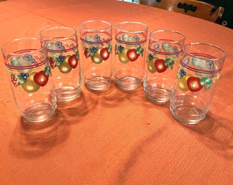 Set of Six Corelle Abundance Tumblers 5 3/4 inches