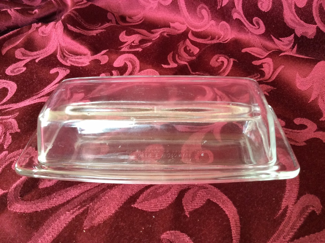 Pyrex Clear Glass Butter Dish Etsy