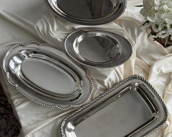 Assorted Vintage Silverplate Tray | Coffee Table Decor | Vintage Vanity Styling