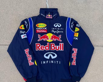 Red Bull Racing F1 Jacket – Embroidered Streetwear Zip-Up