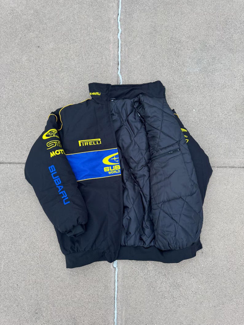 Subaru Softshell Jacket Subaru Racing F1 Jacket – Embroidered Streetwear Zip-up - Etsy