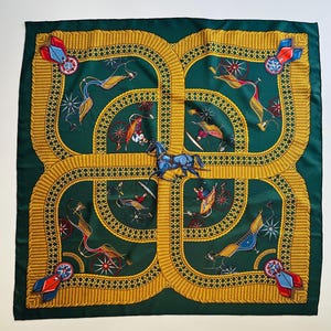 Hermès Silk Scarf 90 “voitures Paniers” – J. Abadie 1984 – Vintage
