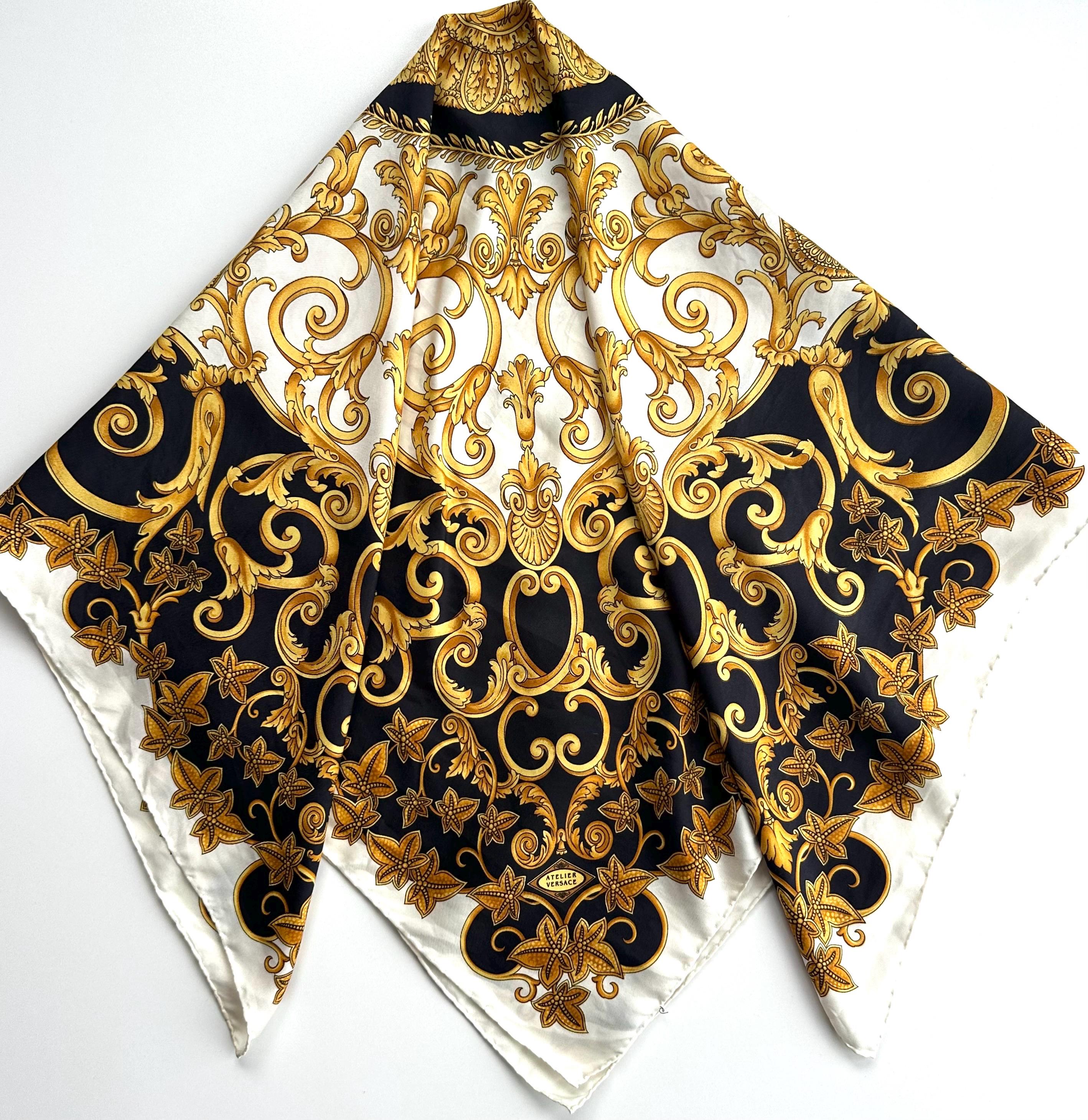 Atelier Versace Silk Scarf – Luxury Italian Designer – Iconic