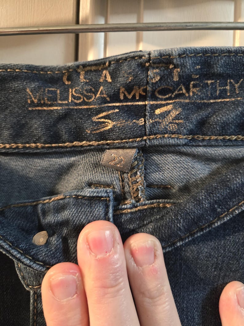 Hand-Painted "Mountains are Calling" Custom Denim | Seven7 by Melissa McCarthy size 22 image 5