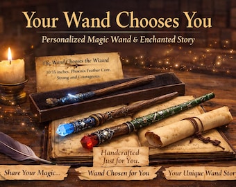 Personalized Magic Wand with Enchanted Story – Handcrafted 3D Printed