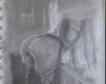 Boudoir art - Charcoal figure drawing