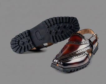 Handmade Peshawari Chappal,Traditional Footwear, Men's Sandals,