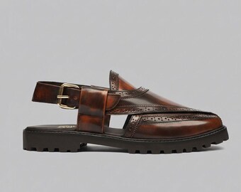Handmade Peshawari Chappal,Traditional Footwear, Men's Sandals,