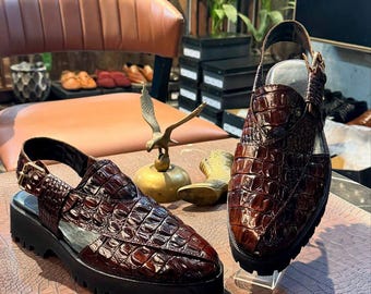 Leather Handmade Peshawari chappal Men