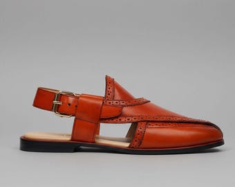 Leather Handmade Peshawari chappal Men