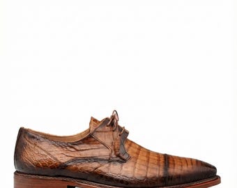 Handmade  Alligator Crocodile Men Leather  Dress Shoes