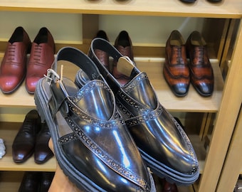 Leather Handmade Peshawari chappal Men