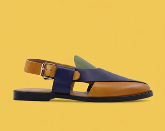 Leather Handmade Peshawari chappal Men