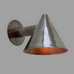 1950's Mid-Century Messing Cone Wandleuchte Italienische Moderne Wandleuchte Sputnik Messing Wandlampe Schlafzimmer Wandlampe