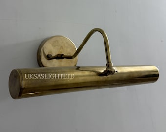 Raw Brass Vintage Picture Light | Solid Brass Wall Sconce