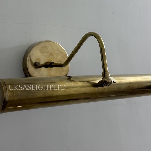 Raw Brass Vintage Picture Light | Solid Brass Wall Sconce