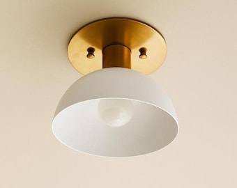 1 light Wall Light, Small Flush Mount Light, Modern Brass Vanity Light Fixture Kitchen Light  Flush Mount Ceiling Lighting