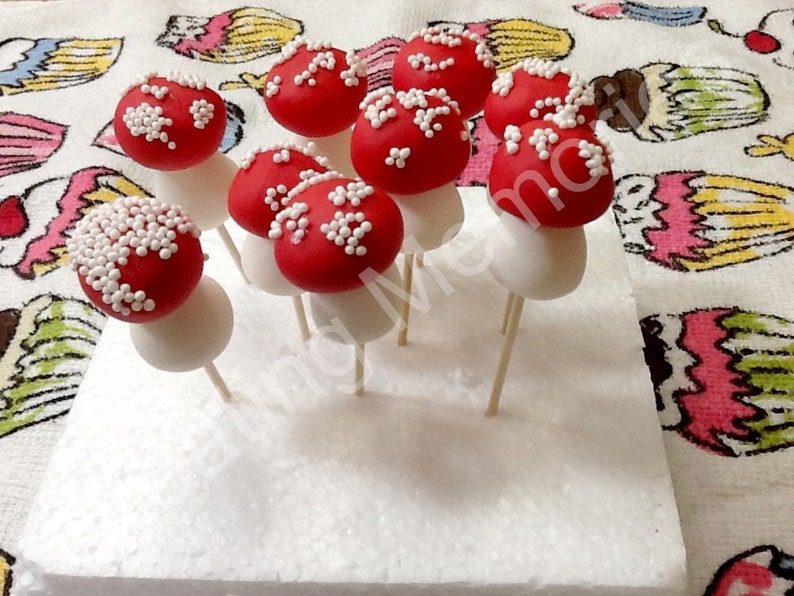 Edible Candy Mushrooms 12 Cupcake or cake Toppers Made of Etsy