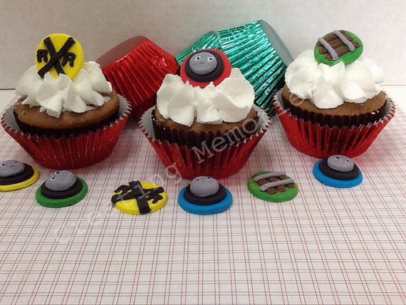Trains Cupcake Toppers For Birthdays Baby Shower School Etsy