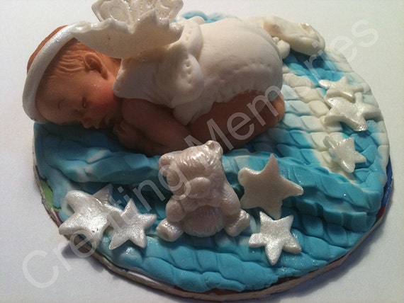 cloud baby shower cake