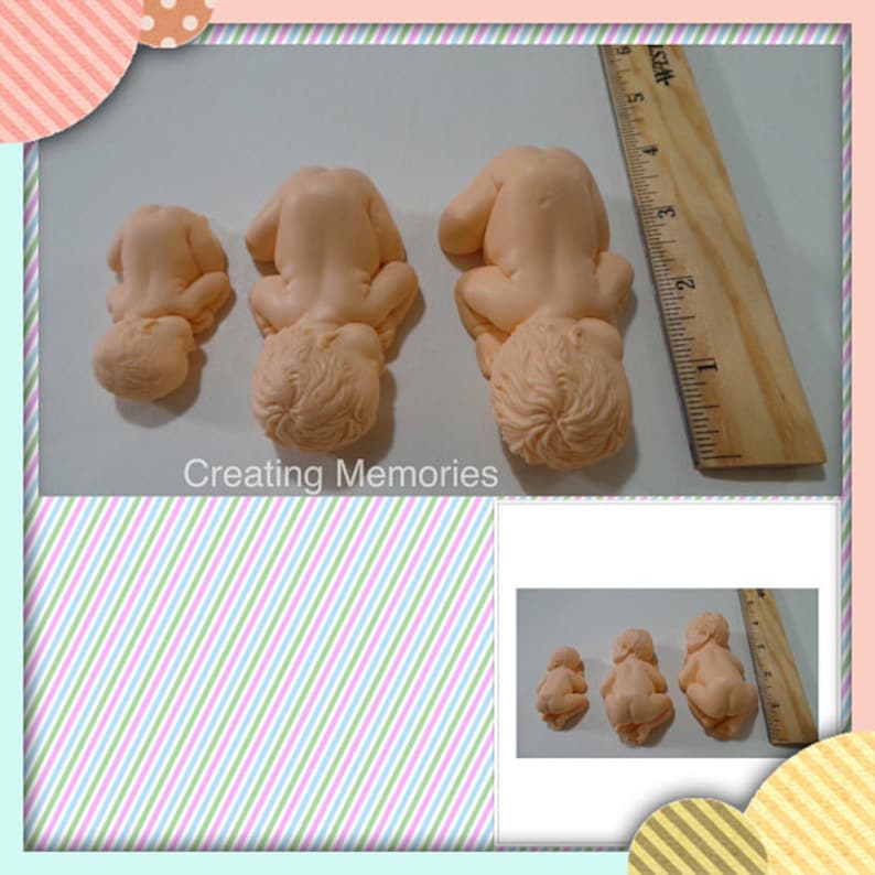 SOCK Monkey Baby Cake Toppers SETEdible Vanilla FondantBABY showerSpecial DecorationsCake Supplies