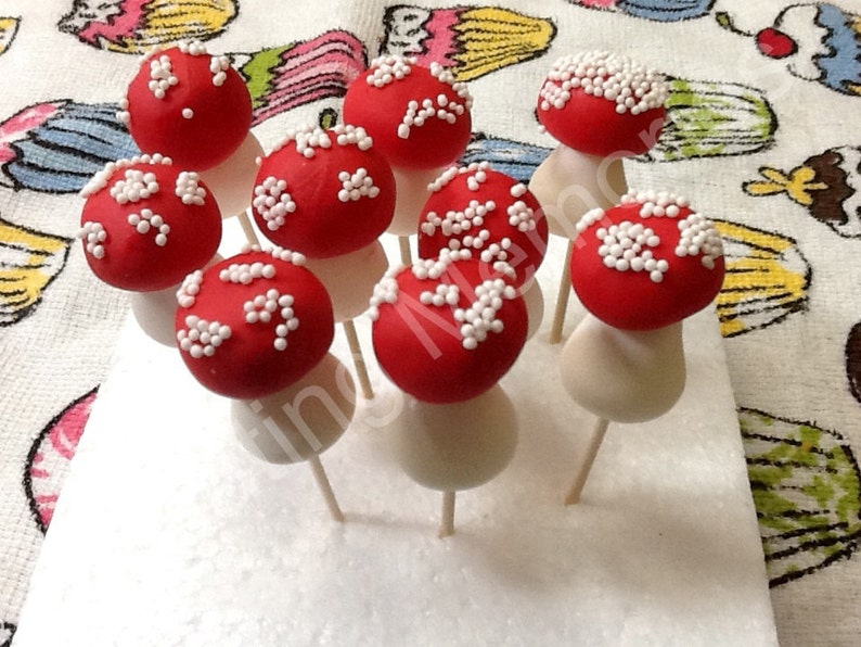 Edible Candy Mushrooms 12 Cupcake or cake Toppers Made of Etsy