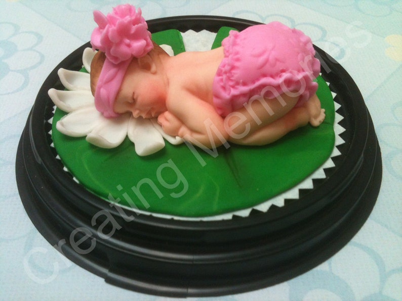 Baby on a Lily PetalEdible Cake Toppers Made of Vanilla Etsy