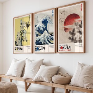 Katsushika Hokusai Set of 6 Print | Hokusai Wall Art | Hokusai Art Print | Japanese Wall Art | Japanese Woodblock | Ukiyo-e Print image 7