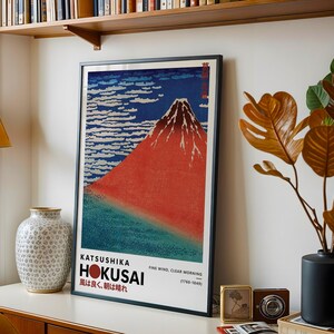 Katsushika Hokusai Set of 6 Print | Hokusai Wall Art | Hokusai Art Print | Japanese Wall Art | Japanese Woodblock | Ukiyo-e Print image 15