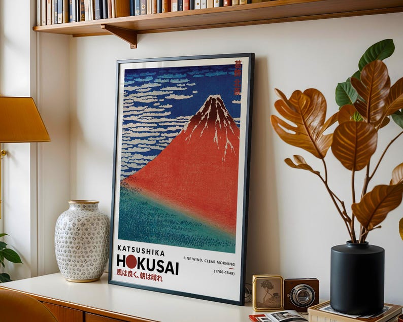 Katsushika Hokusai Set of 6 Print | Hokusai Wall Art | Hokusai Art Print | Japanese Wall Art | Japanese Woodblock | Ukiyo-e Print image 15