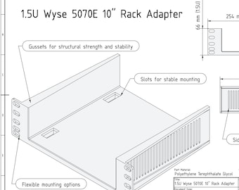 Wyse 5070 Extended 1.5U Rackmount Adapter for 10" Racks | 3D Print Files | STL