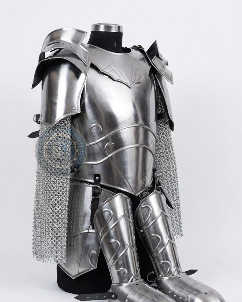 Female Knight Armor Set | Steel Lady Battle Costume | Chainmail Cosplay ...