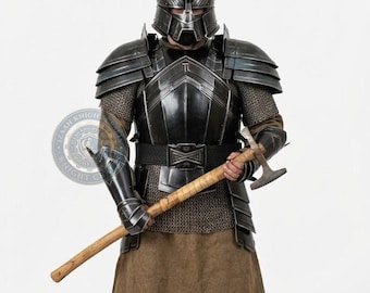 Medieval Knight Dwarven Darken Full Armor Set/Battel Ready Set/For/Cosplay/Costume