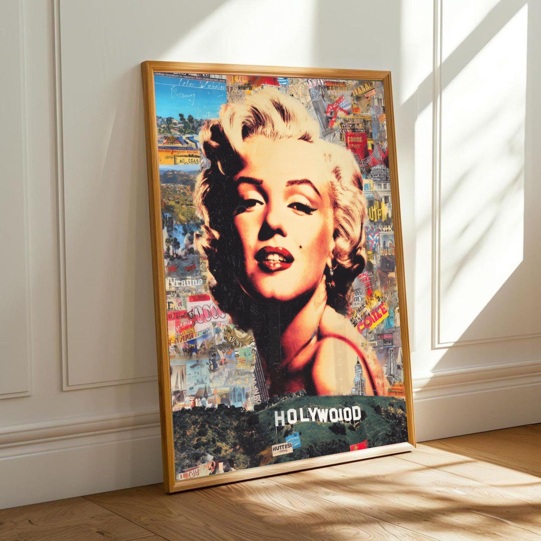 Marilyn Monroe Pop Art Canvas, Hollywood Icon Portrait, Vintage Glamour ...