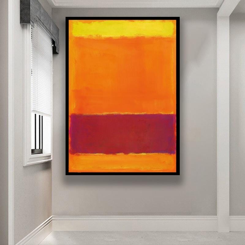 Mark Rothko Abstract Orange Red Yellow Wall Art, Large Canvas